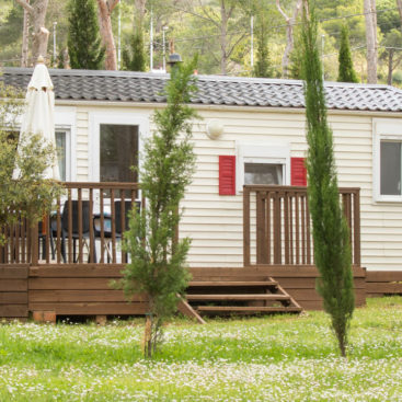 Vista general del mobile-home del Camping Begur